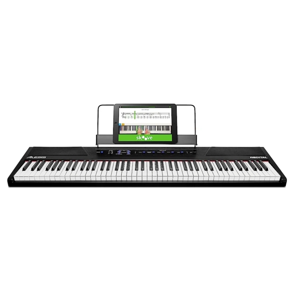 ALESIS RECITAL KEYBOARD Black with White Keys (88 keys)